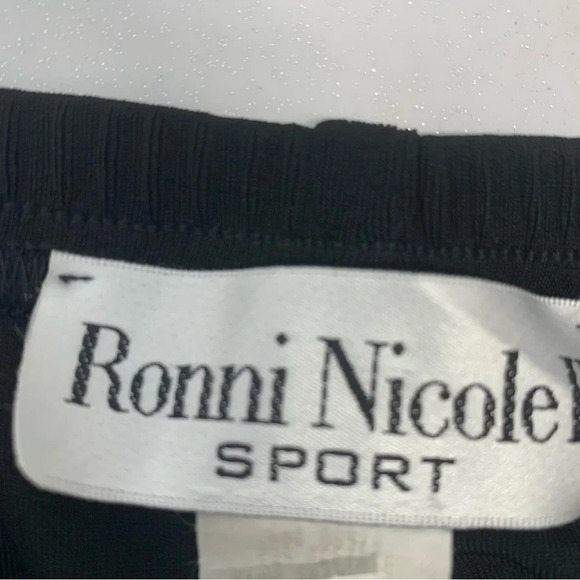 Ronni Nicole Pants Woman 1X Black Slinky Knit Pull On Straight Leg Stretch - Picture 6 of 11